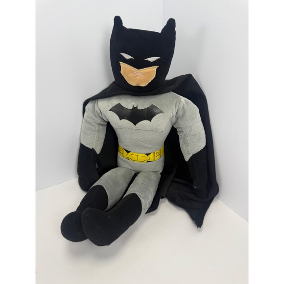 DC Comics Other - DC Comics Batman Plush Stuffed Toy Grey Black Suit Yellow Belt 15 Inch